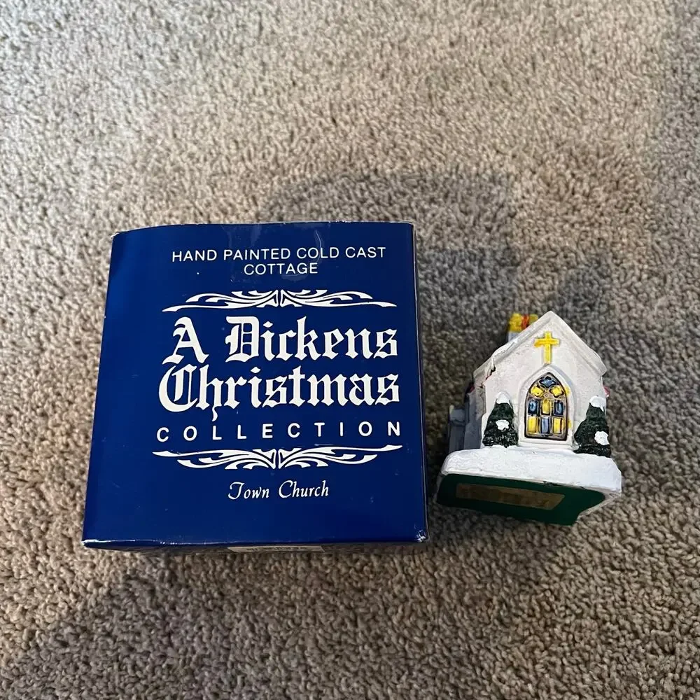 1988 A Dickens Christmas Collection Town Church Small Village Piece
